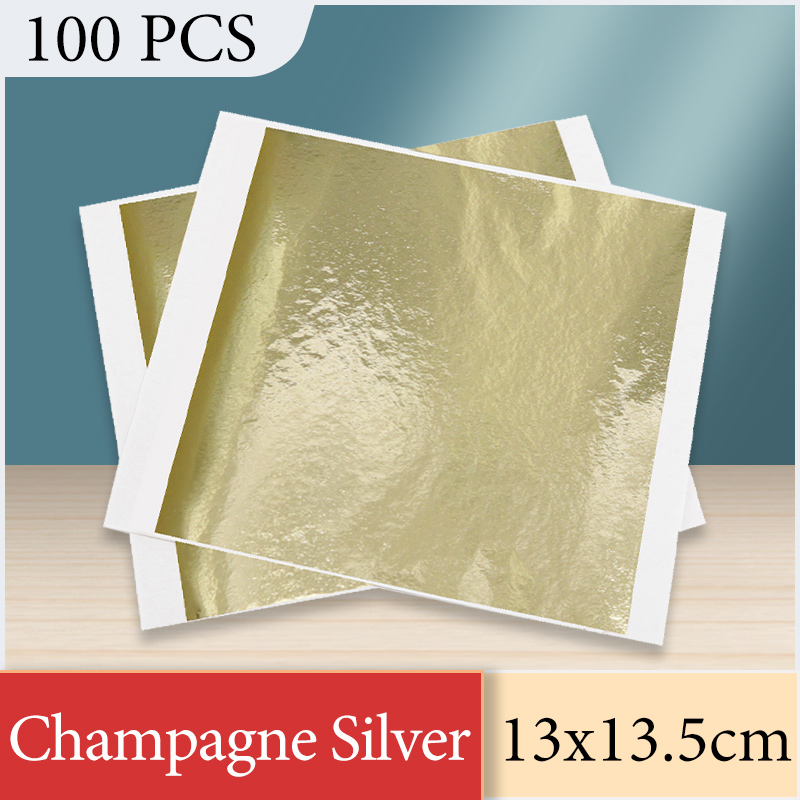 13x13.5cm Champagne Silver Foi - Art Craft With Leaves avaliação e preço