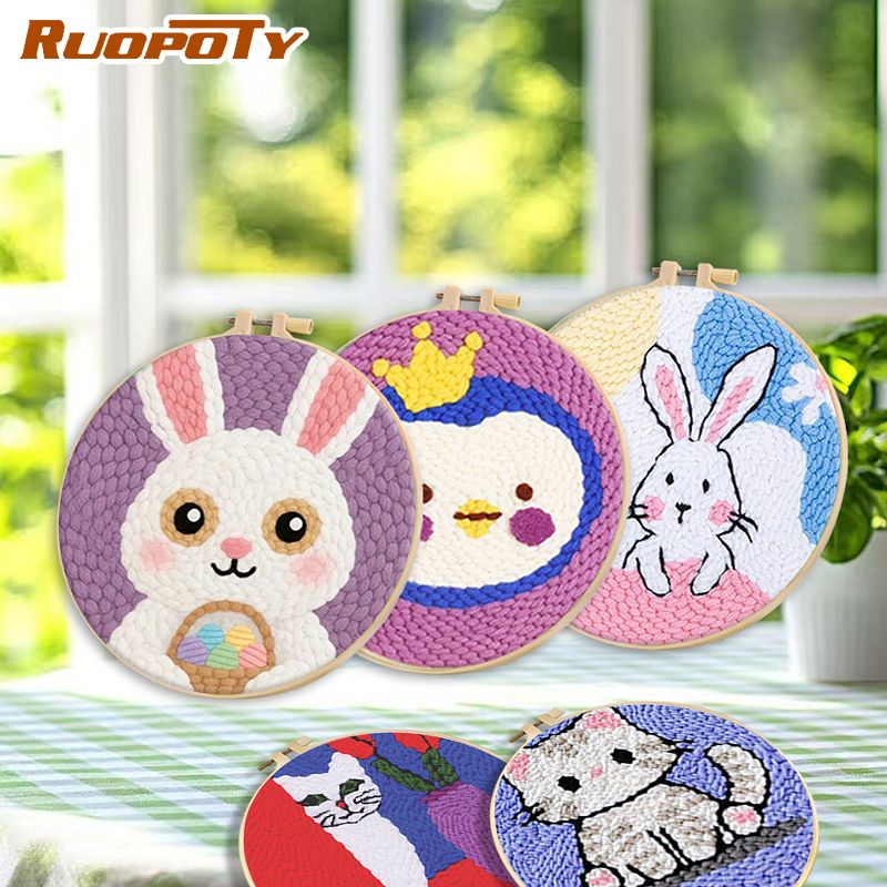 RUOPOTY Rabbit Punch Needle Ki - Art Craft Ideas With Paper avaliação e preço