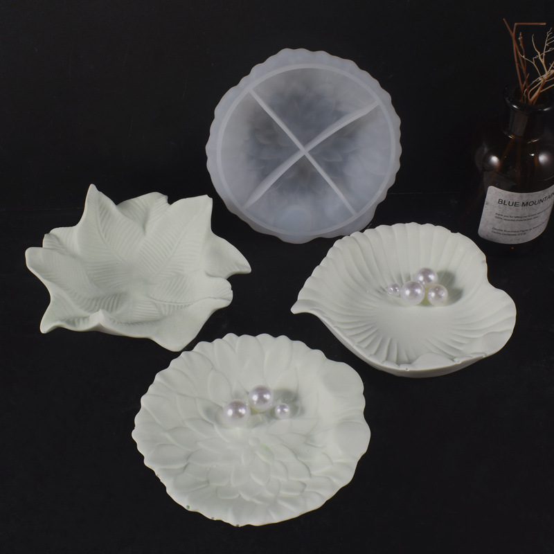 Plaster Cement DIY Leaf Dish M - Art Craft With Leaves avaliação e preço