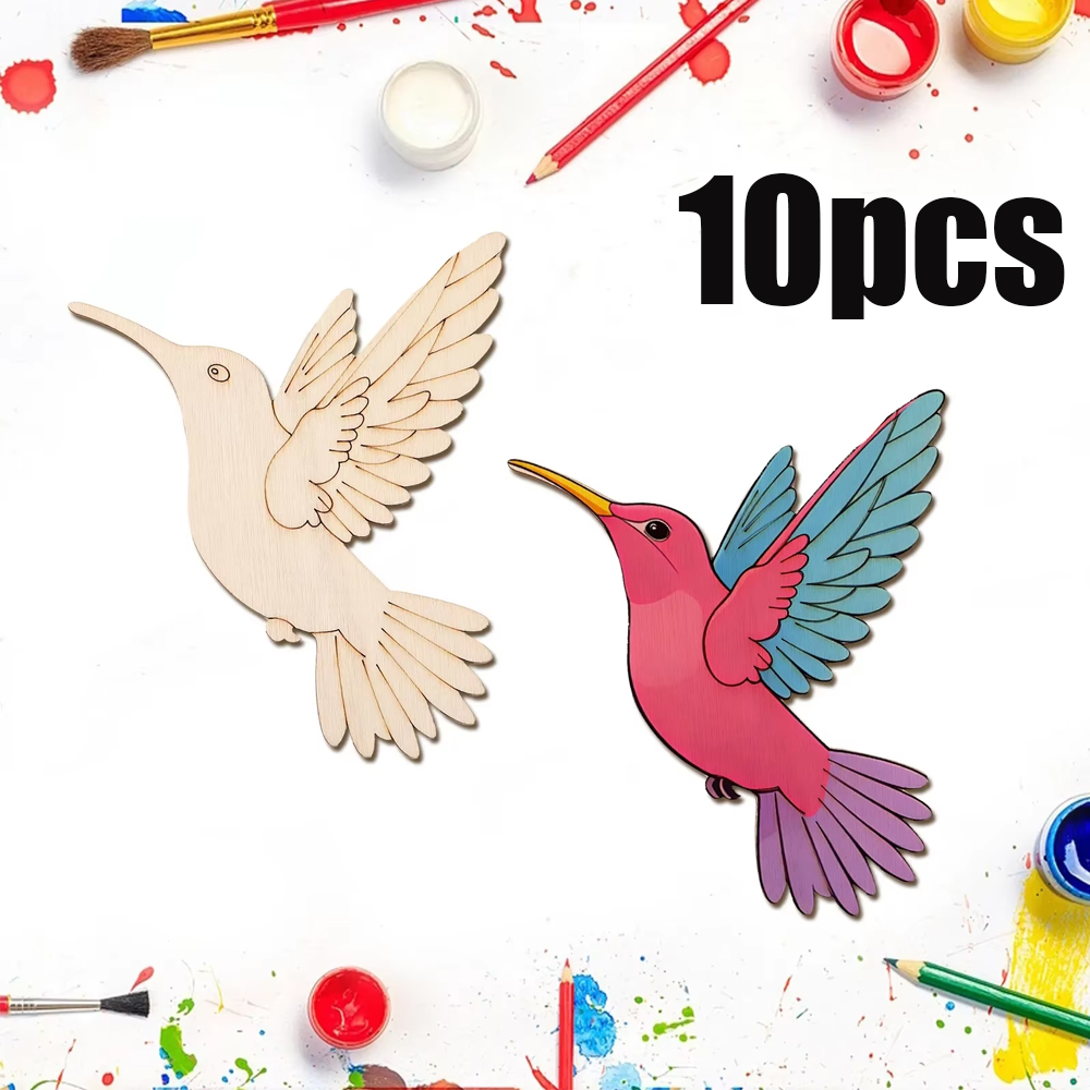 10pcs Unfinished Wood Animal B - Art & Craft Paper Origami avaliação e preço