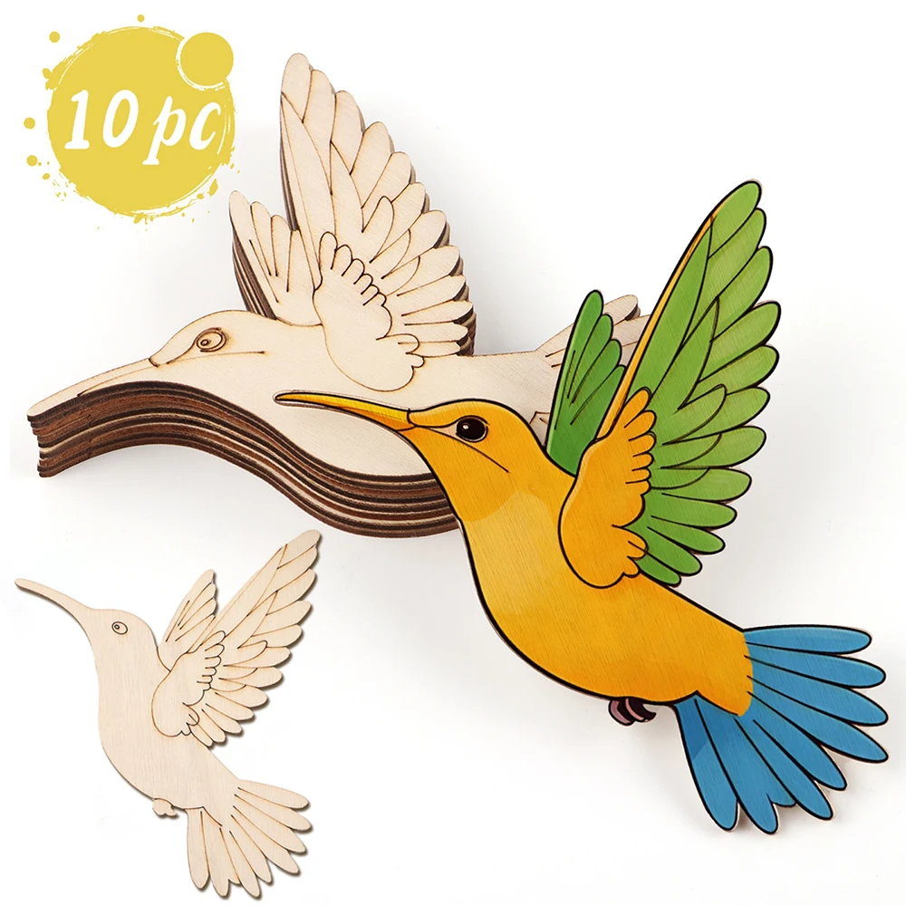 10pcs Unfinished Wood Animal B - Art & Craft Paper Origami avaliação e preço