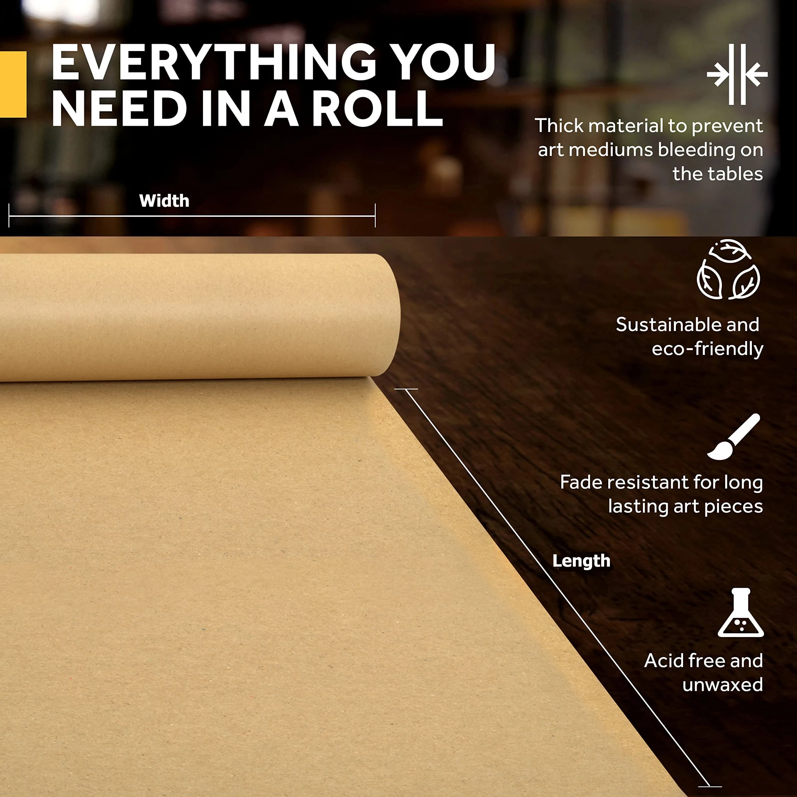 Kraft Paper Brown Ideal for Gi - Art Craft Movement avaliação e preço
