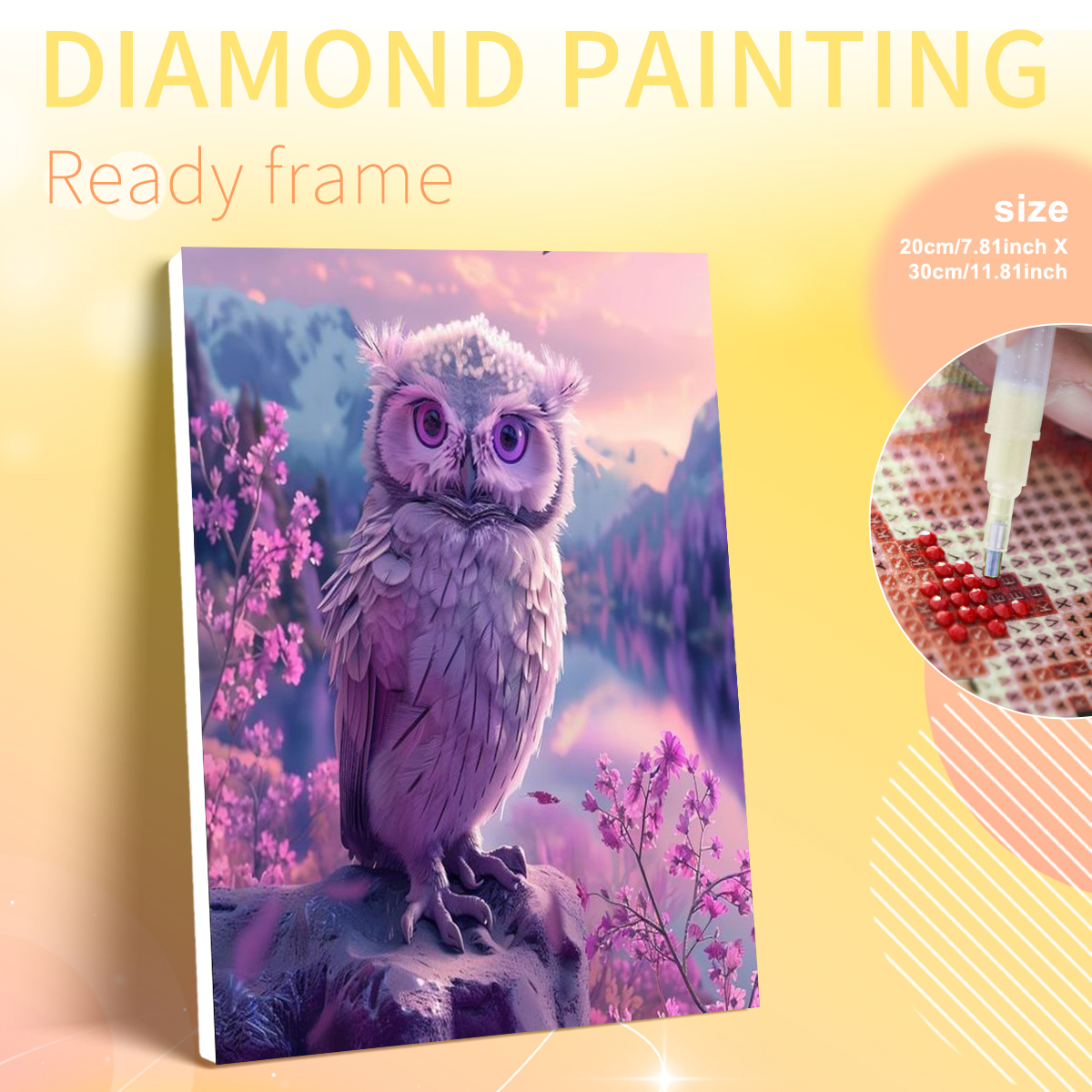 PhotoCustom Framed Owl Diamond - Art Craft Ideas With Paper avaliação e preço