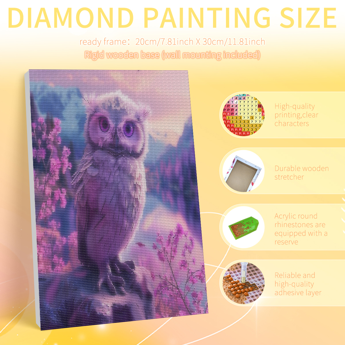 PhotoCustom Framed Owl Diamond - Art Craft Ideas With Paper avaliação e preço
