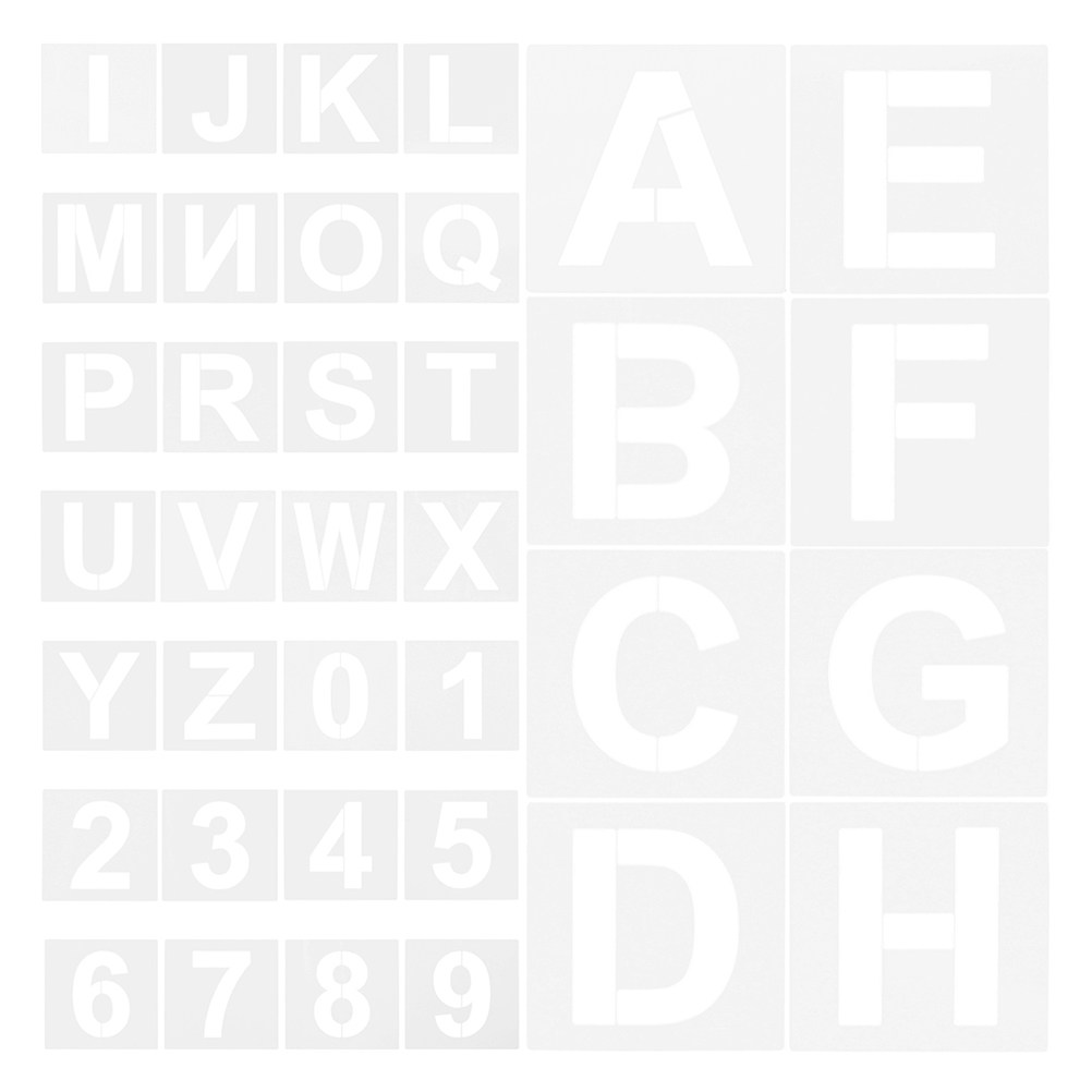 72Pcs Plastic Alphabet Number  - Art Craft Number avaliação e preço