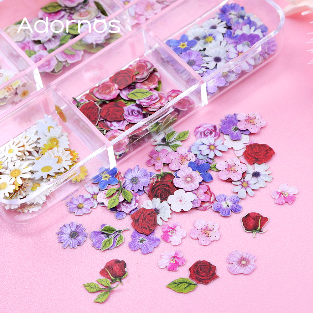 6 Grids Flowers Wood Pulp Chip - Art Craft With Leaves avaliação e preço