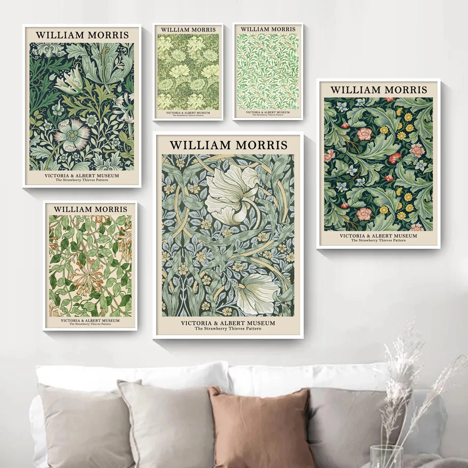 Abstract Scandinavian Wall Art - Art Craft William Morris avaliação e preço