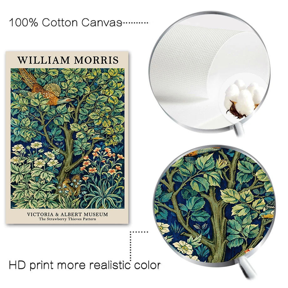 Abstract Scandinavian Wall Art - Art Craft William Morris avaliação e preço