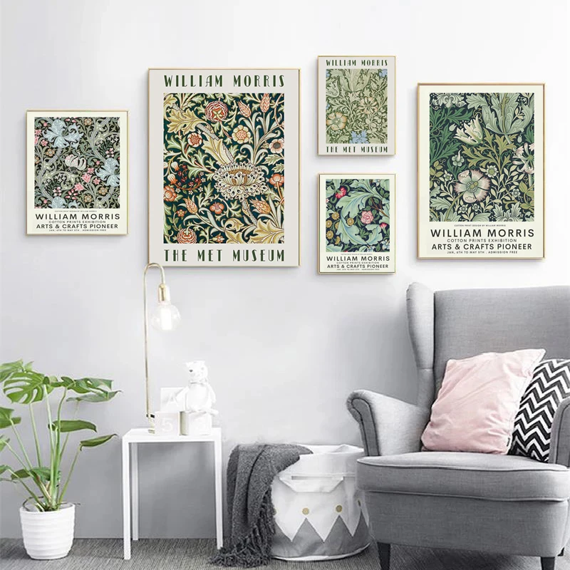 Canvas Painting Wall Picture A - Art Craft William Morris avaliação e preço
