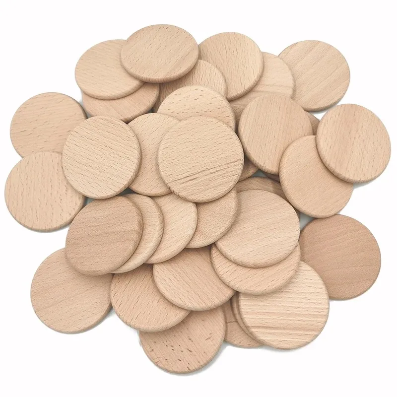 50PCS Round Unfinished Wood Cu - Art Craft Board avaliação e preço