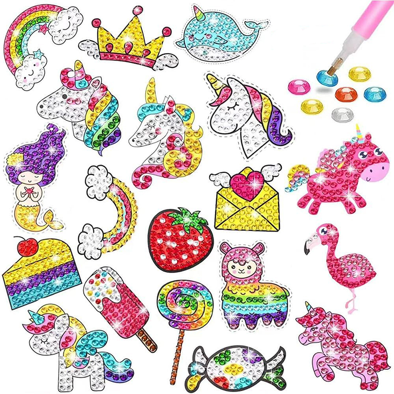 Make Diamond Stickers Kids 5D  - Art Craft Ideas With Paper avaliação e preço