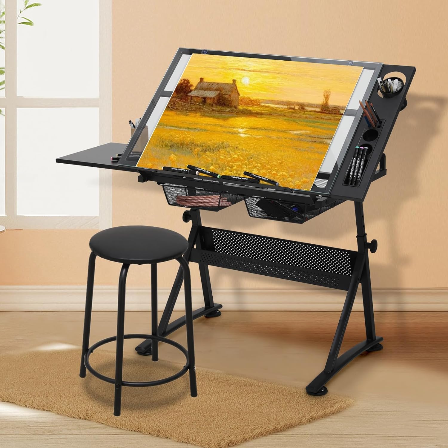 Drafting Table with Height Adj - Art & Craft Paper Origami avaliação e preço