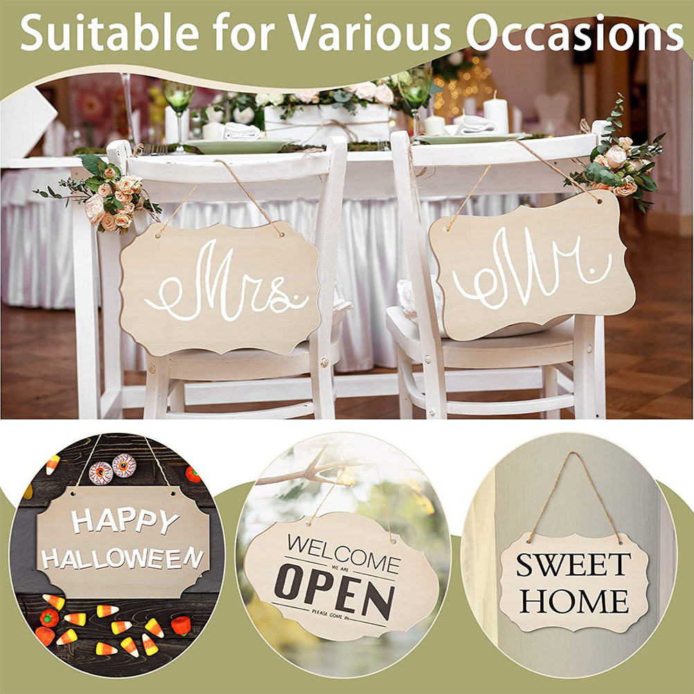 6Pcs Blank Wood Hanging Sign U - Art Craft Shop avaliação e preço
