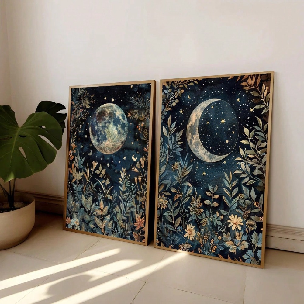 2pcs/set Boho Moon Botanical C - Art Craft William Morris avaliação e preço
