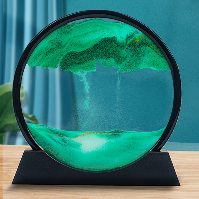 New！1Pcs 3D Hourglass Quicksan - Art Craft Movement avaliação e preço