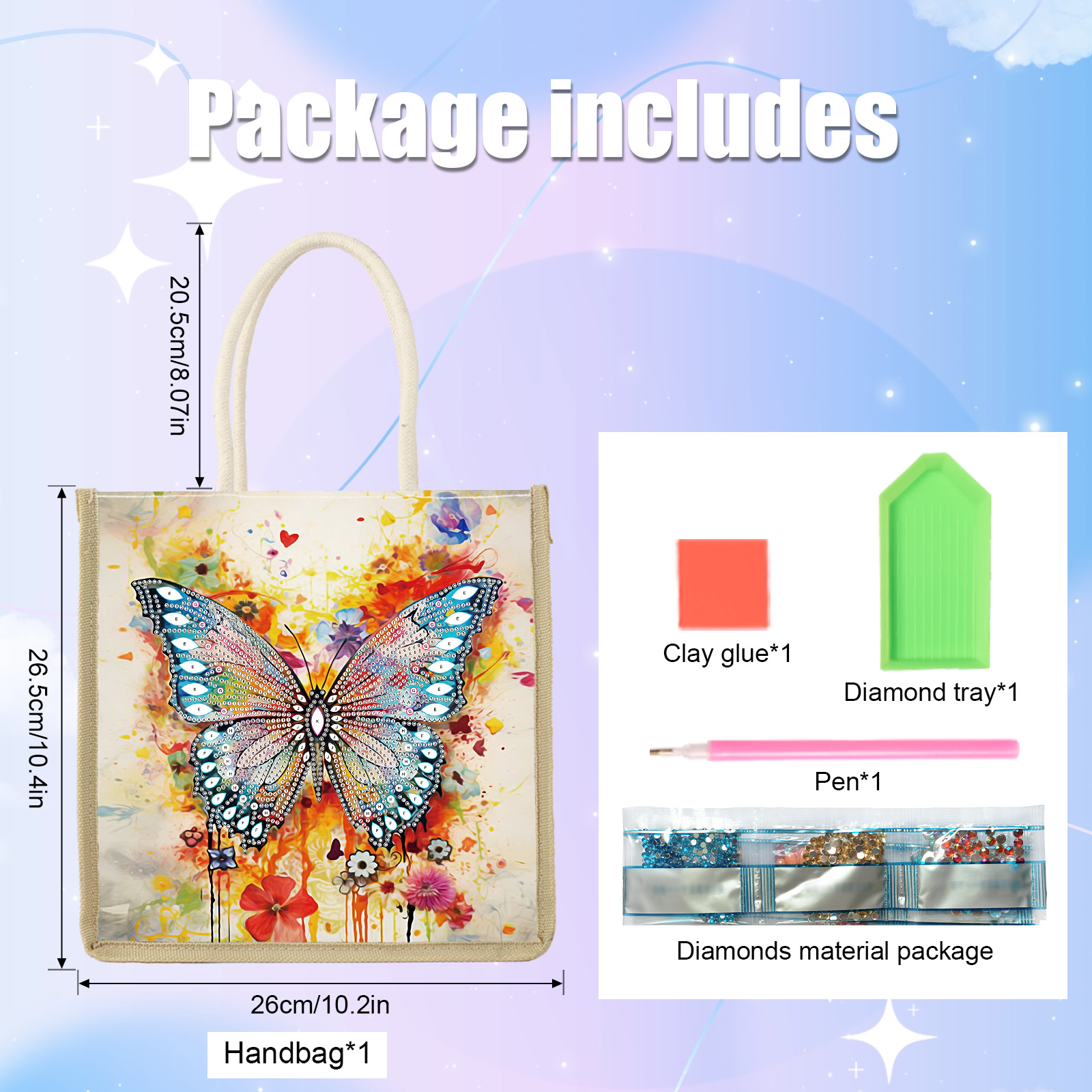 Diamond Painting Handbag Kits, - Art Craft Shop avaliação e preço