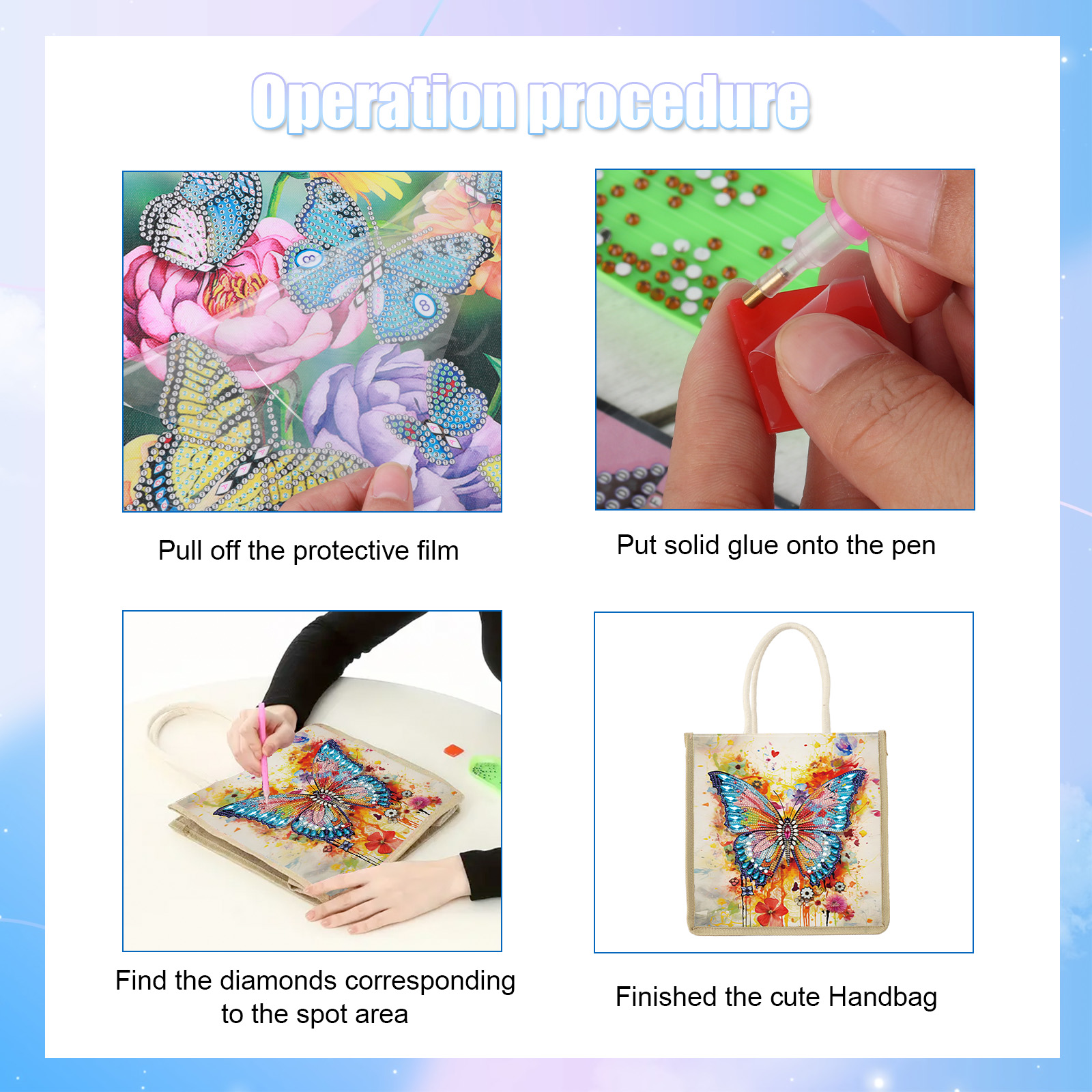Diamond Painting Handbag Kits, - Art Craft Shop avaliação e preço