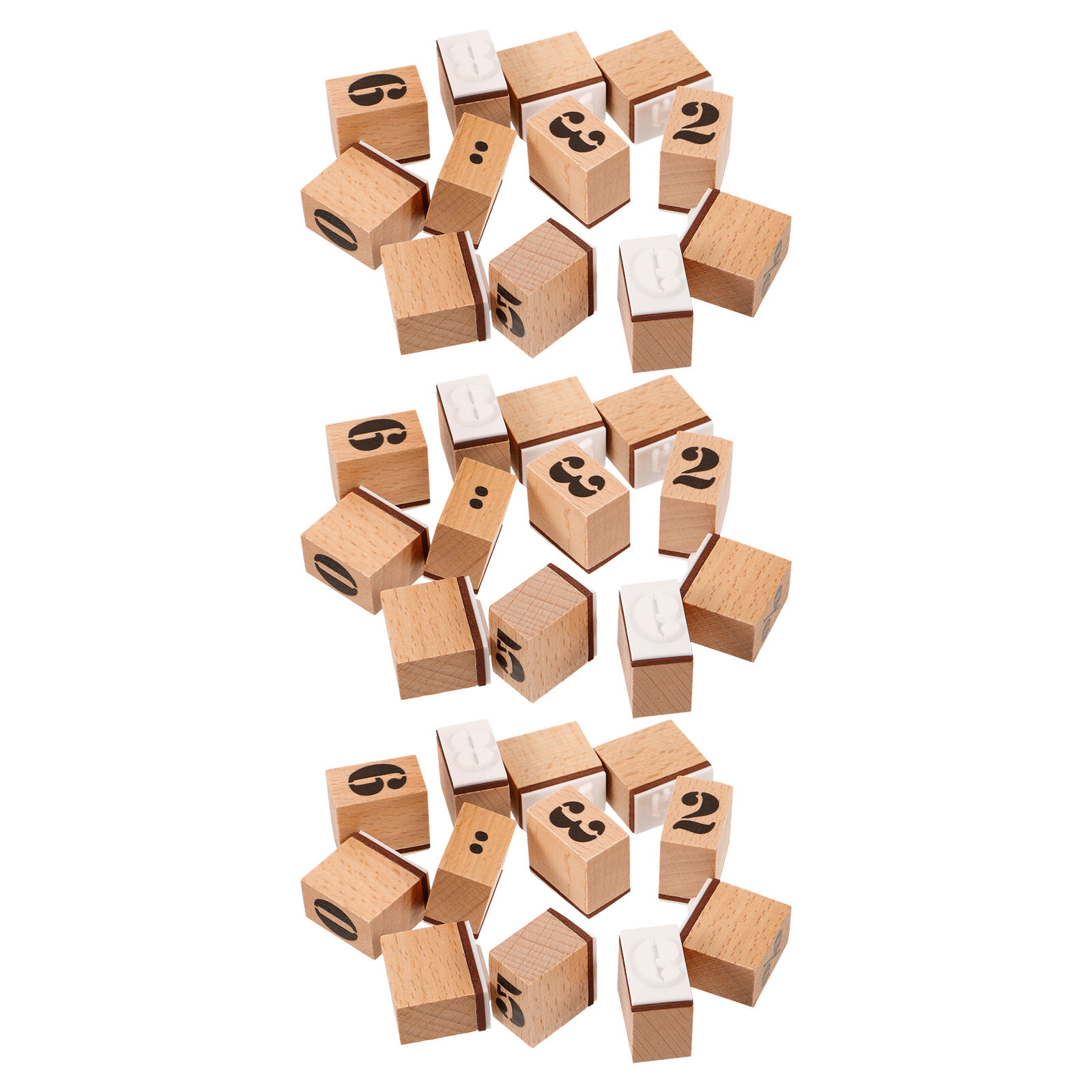 36Pcs Mini Wooden Number Stamp - Art Craft Number avaliação e preço