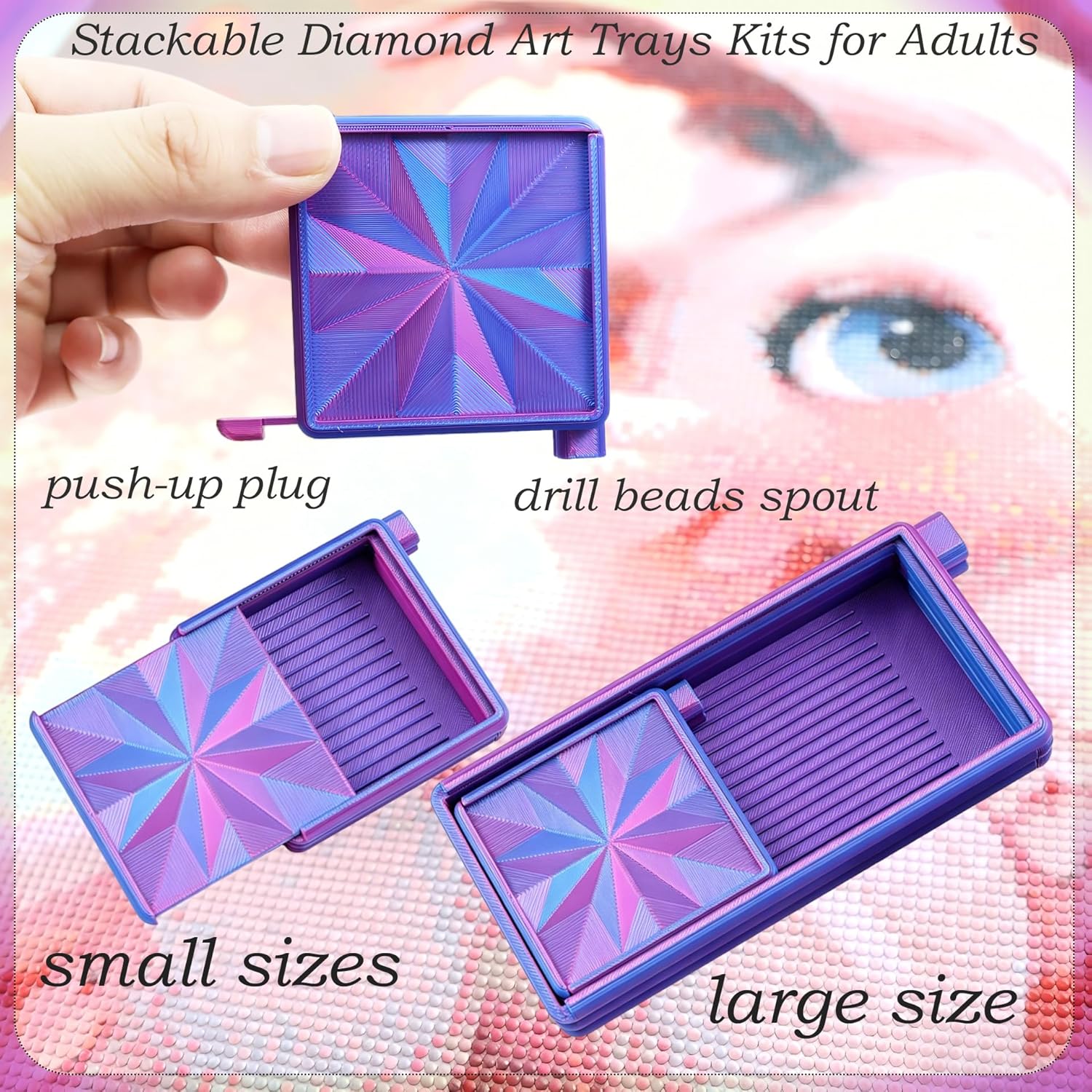 3 in 1 Diamond Art Trays With  - Art Craft Board avaliação e preço