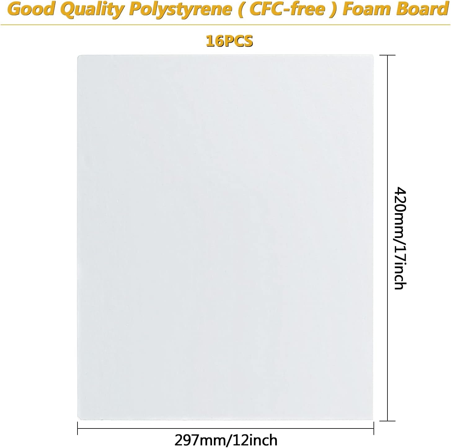 16 Pack White Foam Board 16.5x - Art Craft Board avaliação e preço